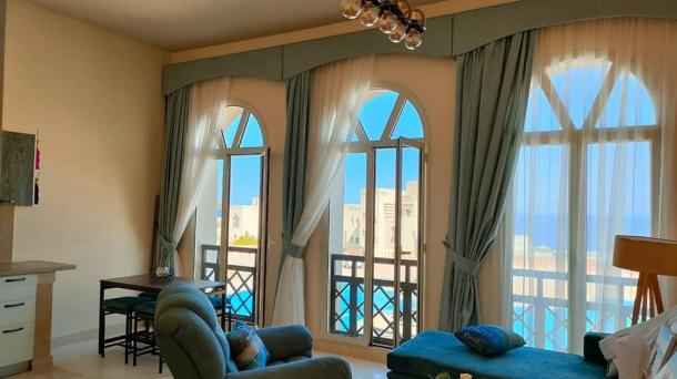 Fabelhaftes Apartment mit einem Schlafzimmer und unzerbrechlichem Meerblick in Azzurra - Sahl Hasheesh